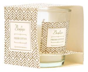 Свеча ароматическая Вещицы ARC-7 Fresh Cotton (7.5x7.5 см)