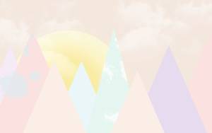 3D Фотообои Artegrafico «Нежные горы для детской» KID-170 акварель