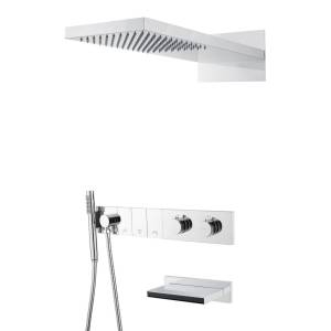 Душевая система Boheme Zodiac 133-2-CR хром, с термостатом, с изливом