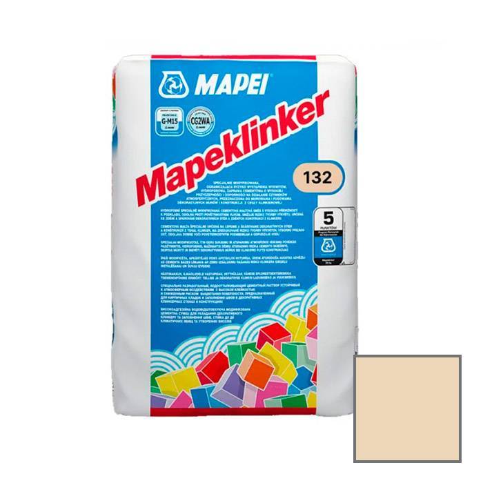 Затирка Mapei Mapeclinker цементная цветная 132 бежевый 25 кг