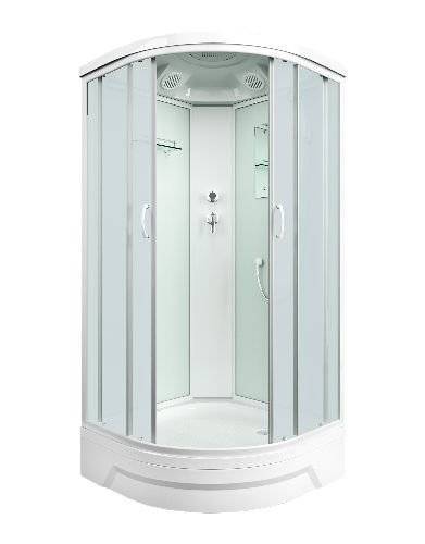 Душевая кабина Mirwell MR351026-C3-RUS профиль белый, стекло матовое, 100x100x226
