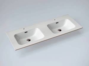 Раковина Gid Integrado 90120S 71161 белая, 121.5x46.5x18