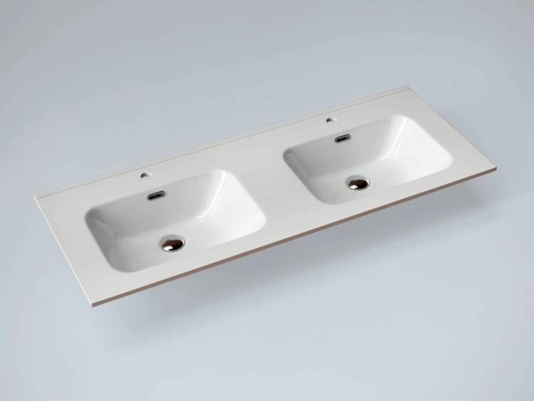 Раковина Gid Integrado 90120S 71161 белая, 121.5x46.5x18