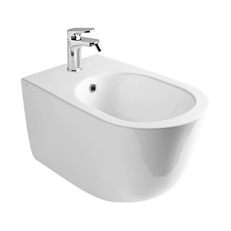 Биде AXA Eva 8802001 подвесное 550х360мм, 1 отверстие под смеситель, White Glossy