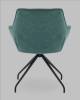 Кресло Stool Group Кимберли AV 344 W696/K15-K20PM-9005 зеленый, рогожка, замша, вращающееся фото 5