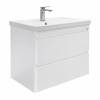 Тумба с раковиной Comforty Енисей-80П2 00-00021339 белый глянец