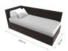 Кровать Лига Диванов Лига-039 122080L коричневый левая 90x200 фото 9