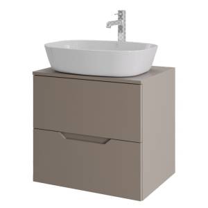 Тумба с раковиной Orange Line Li-60TuLMDF+B08-500W латте матовый, 60 см