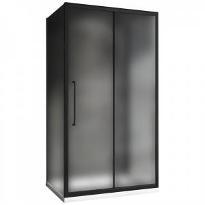 Душевой уголок Abber Schwarzer Diamant AG30150BMH-S80BM-S80BM профиль черный, стекло матовое, 80x150x195