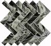 Мозаика Bonaparte Стеклянная Мозаика Hadar Black 3x9.8x4.5 26.8x28.6