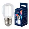 Лампа светодиодная Uniel E27 4W 4000K прозрачная LED-G45-4W/4000K/E27/CL GLY01TR фото 4