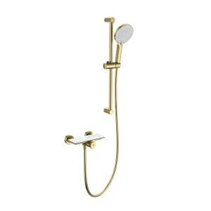 Смеситель для душа Wonzon & Woghand WW-B2052-A-BG с душевым гарнитуром, брашированное золото