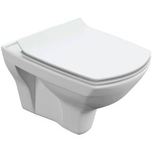 Унитаз подвесной Cersanit Carina S-MZ-CARINA-XL-COn-S-DL-w XL Clean On DPL EO slim