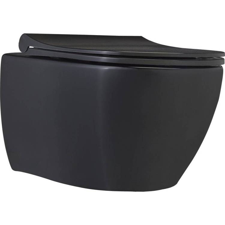 Унитаз подвесной beWash Bogen 88303606 с крышкой-сиденьем микролифт, с функцией биде, черный матовый