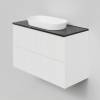 Тумба с раковиной La Fenice Terra Twin Bianco NFNC-01-TER-B-100-2-3-M-GB белая матовая, 100 см