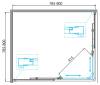 Душевой уголок BelBagno Due A-2-80-C-Cr фото 2