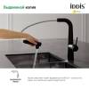 Смеситель для кухни Iddis Pure PURBLPFi05 с фильтром и выдвижным изливом, черный матовый фото 4