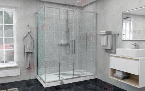 Душевой уголок AvaCan FC2-190-SC80 профиль хром, стекло прозрачное, 210x80x195