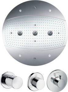 Душевой комплект Hansgrohe Raindance Rainmaker 28404000 С ВНУТРЕННЕЙ ЧАСТЬЮ, с подсветкой