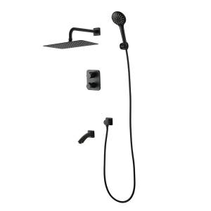 Душевой комплект Lemark Bronx LM3742BL 3 режима струи, черный