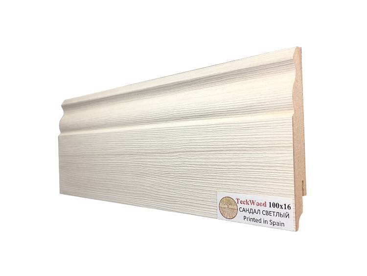 Плинтус Teckwood Цветной Сандал Светлый 2000x100x16