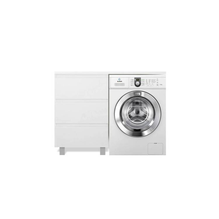 Тумба с раковиной Эстет Dallas Luxe 120 напольная, 3 ящика, под стиральную машину, L