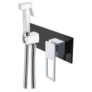 Гигиенический душ Boheme Q 147-BCR Black Chrome, со смесителем