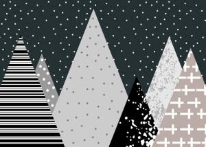 3D Фотообои Artegrafico «Текстурные горы» KID-153 акварель