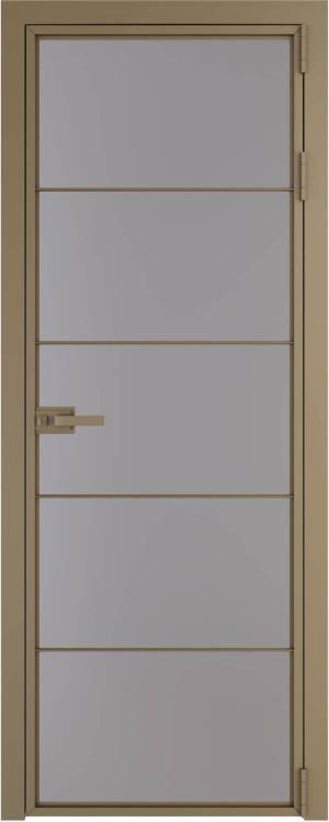 Межкомнатная дверь Profil Doors 5 AX цвет профиля Шампань, стекло безопасное 6 мм монохром серый 800x2000