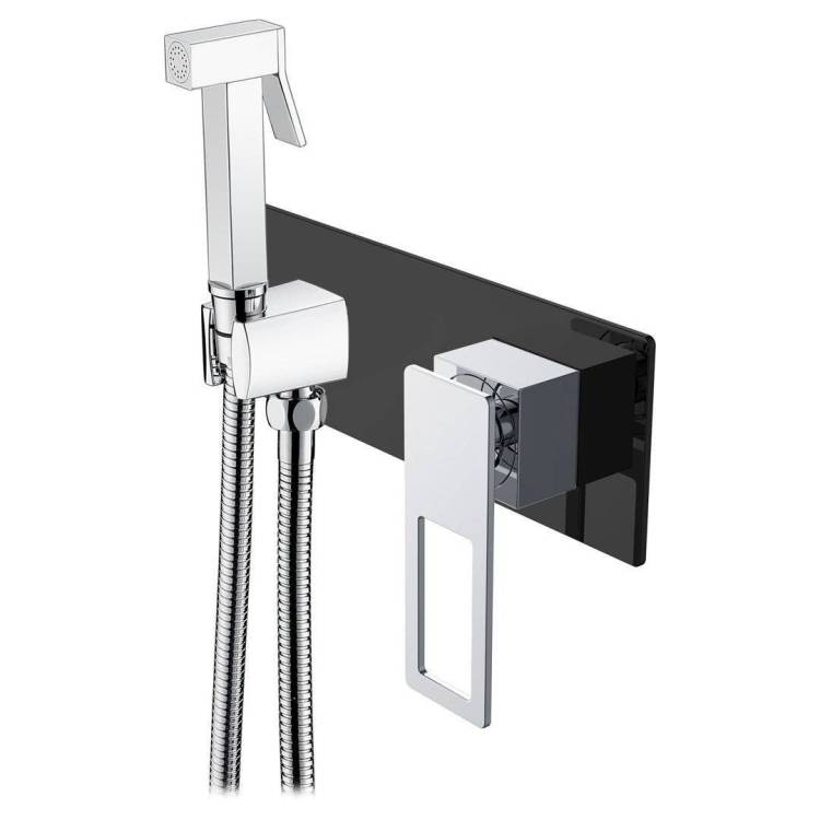 Гигиенический душ Boheme Q 147-BCR Black Chrome, со смесителем