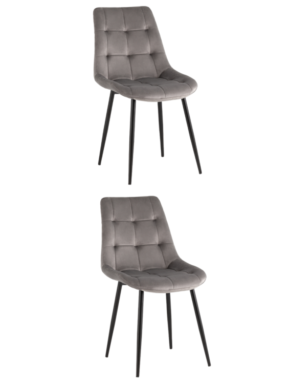 Стул Stool Group Флекс OS-2499-V seat HLR-22 DUAL X2 велюр светло-серый (набор 2 шт)