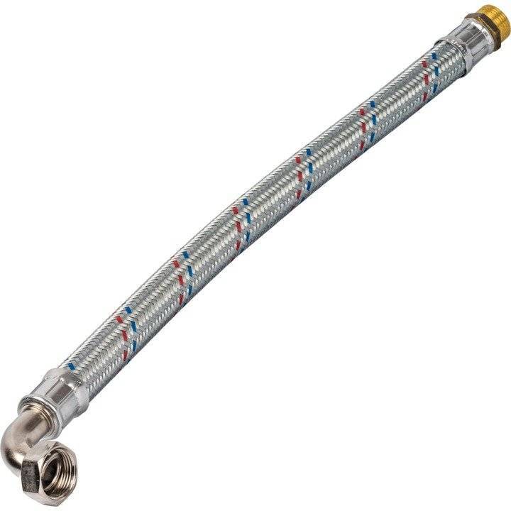 Гибкая подводка Stout НР 1 х ВР 1 угловая , длина 600 мм