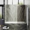 Шторка на ванну MaybahGlass MGV-601-1 поворотная, на монопетле, стекло бронза, профиль белый матовый, 1400x400