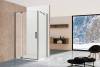 Душевой уголок Vincea Extra VSR-1E809090CLGM профиль вороненая сталь, стекло прозрачное, 800/900x900 фото 2