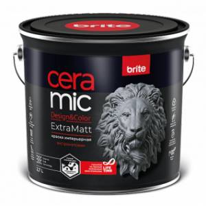 Краска для интенсивно используемых помещений Brite Ceramic ExtraMatt база С 2.7 л