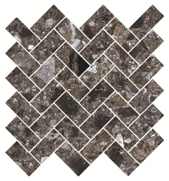 Мозаика Kerranova Terrazzo K-333/MR/m06 Dark Grey 282x303x10
