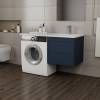 Тумба с раковиной Veneciana Nera 55 55524 подвесная, под стиральную машину, с двумя ящиками, индиго матовый фото 2