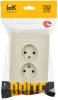 Розетка 2-местная с защитными шторками IEK Brite BR-R23-10-K10-F бежевый фото 7