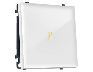 Комплект механизма 1-клавишного проходного выключателя Ambrella Volt Sigma MS102030 белый глянец