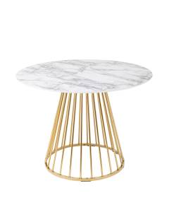 Стол обеденный Stool Group Ливерпуль FDC7012 DUAL белый мрамор 110x110x75