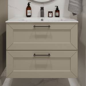 Тумба с раковиной Terminus Victoria VIC10802900101O айвори, 80x62