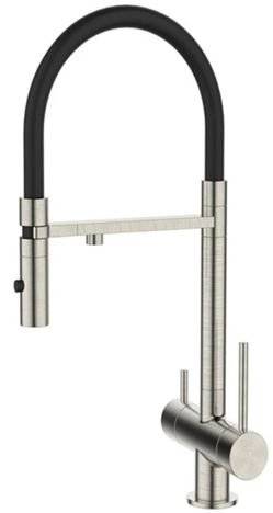 Смеситель для кухни DQ Kitchen DA1462504Satin с подключением к фильтру, гибкий излив, сатин