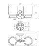 Стакан Art&Max Antic Crystal AM-E-2688SJ-Cr двойной фото 3