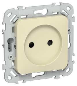 Розетка 1-местная с защитными шторками IEK Flite FI-R13-10-1-K87 навахо