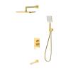 Душевой комплект DQ Dortmund DA1715607 встраиваемый с изливом, золото матовое