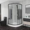 Душевой уголок Niagara Eco NG-007-14 black мозаика, с поддоном