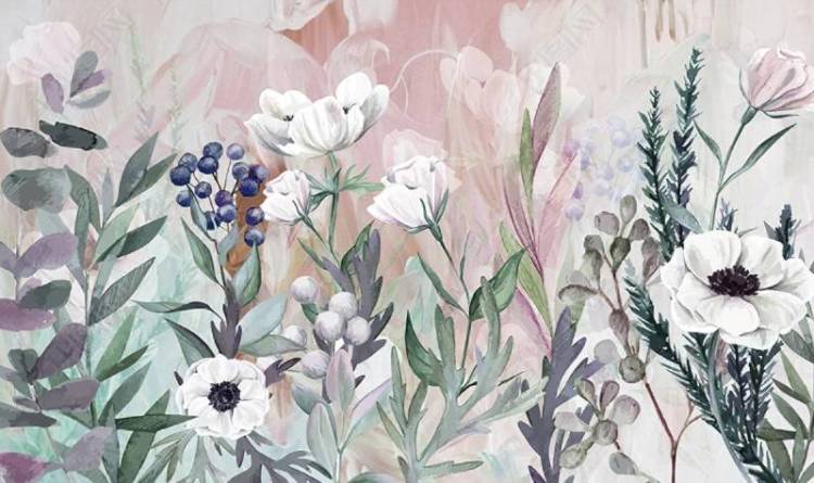 3D Фотообои Artegrafico «Цветочная стена» FS-001 канвас