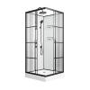 Душевая кабина Niagara Standart ST90/15QL/KL/BKT 900х900х2150, профиль черный матовый, левая, 3 места