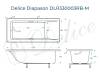 Ванна из искусственного камня Delice Diapason DLR330003RB-M 150x70, белая матовая, с черными ручками, без ножек фото 10