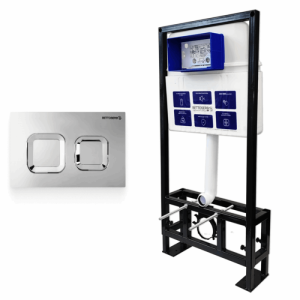Система инсталляции для унитазов Bettoserb Sava Free Standing SFS40006473 клавиша смыва хром глянцевый